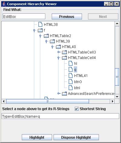 SPC Component Hierarchy Viewer